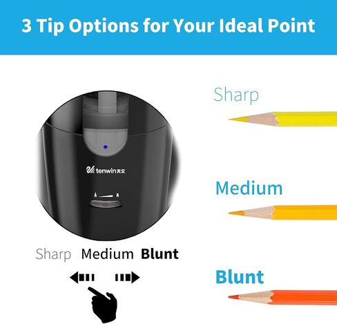 Chargeable Electric Pencil Sharpener, Heavy Duty Adjustable Art Sharpeners, Powered Auto-Stop Pencil Sharpener for Teacher Use, School, Home, Classroom Product Supplies 8028 (White) in Saudi Arabia
