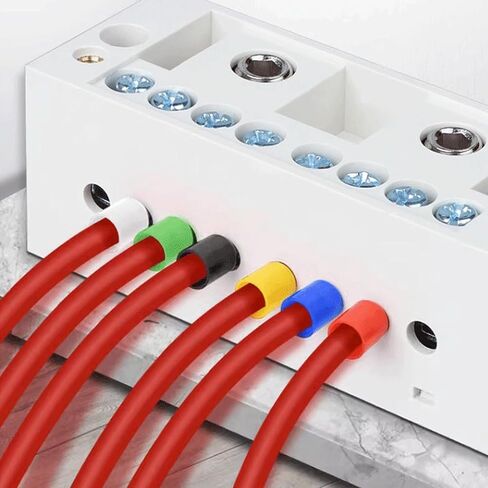 200 Pcs Wire Ferrules Kits, 4 AWG Wire Ferrule Connectors Insulated Ferrule Pin Cord End Terminals, Red Black in Saudi Arabia