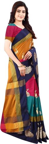 PARIKSHIT ARTS WOMEN'S Soft Cotton Silk Foil Printed For Women Half Sarees Beautiful Free Size with Blouse Piece, One Size in Saudi Arabia