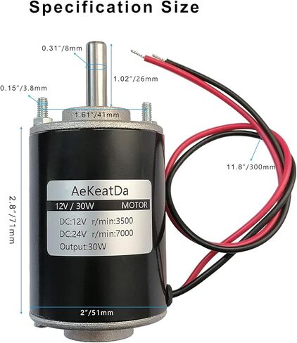 AeKeatDa محرك مغناطيسي دائم عالي السرعة بقدرة 30 وات، محرك تروس كهربائي قابل للعكس 12 فولت/24 فولت in Kuwait