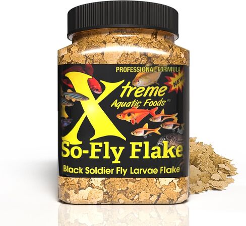 Xtreme So-Fly Flakes - Sustainable Protein from Black Soldier Fly Larva for Tropical Fish - Eco-Friendly Food, Nutrient-Rich, All-Natural Diet - USA Farm Grown (3.5oz) in Saudi Arabia