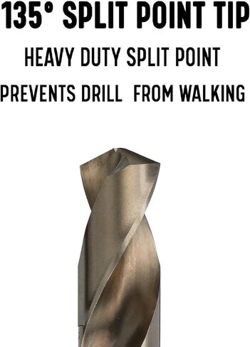 Drill America 13.50mm Reduced Shank Cobalt Drill Bit with 1/2" Shank, D/AMMCO Series in Saudi Arabia