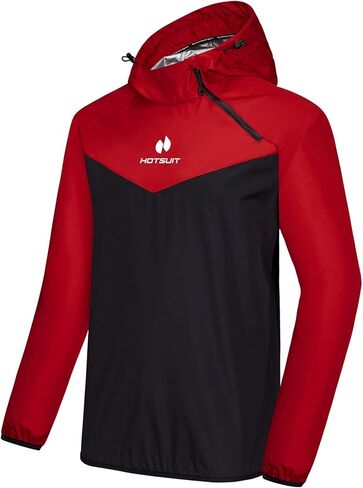 HOTSUIT Sauna Jacket for Men Weight Loss Workout Vest Sauna Shirts, Red, L in Saudi Arabia