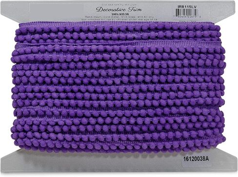 حواف من The Yard Lorlana Baby Pompom Fringe 3/8 بوصة | لافندر | (قص 5 ياردة) in Saudi Arabia