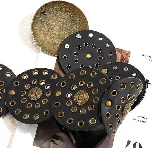 حزام قرصي عريض للنساء من جلامورستار، أحزمة خصر جلدية كونشو، حزام غربي عتيق للفساتين in Kuwait