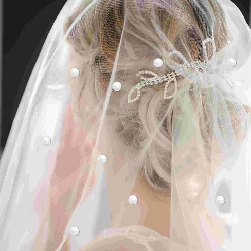Bridal Wedding Veil Weights 12 Sets Magnetic Double-sided Pearls With Gift Box Secures Long Veils for Outdoor Weddings Elegant Brides Veil Accessories Muslim Scarves in Saudi Arabia