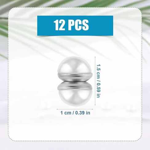 Bridal Wedding Veil Weights 12 Sets Magnetic Double-sided Pearls With Gift Box Secures Long Veils for Outdoor Weddings Elegant Brides Veil Accessories Muslim Scarves in Saudi Arabia