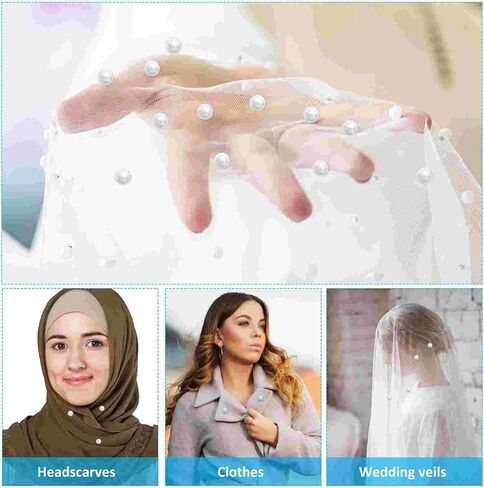 Bridal Wedding Veil Weights 12 Sets Magnetic Double-sided Pearls With Gift Box Secures Long Veils for Outdoor Weddings Elegant Brides Veil Accessories Muslim Scarves in Saudi Arabia