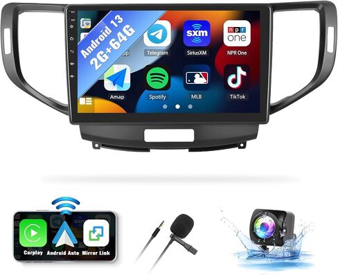 SIXWIN 2G+64G Android Car Stereo for Honda Spirior 2009-2013/Honda Accord 2008-2012/Acura TSX 2008-2012 with Carplay Android Auto Bluetooth 9 inch with GPS Navigation WiFi HiFi FM Backup Camera MIC in Saudi Arabia