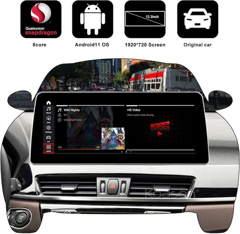 12.3 بوصة 8 + 128 جيجابايت Android13 شاشة ترقية عرض 4G LTE مشغل وسائط متعددة لاسلكي CarPlay نظام تحديد المواقع والملاحة لسيارات BMW X1 F48 (2016-2017) NBT in Kuwait