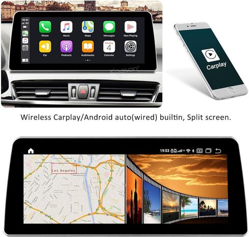 12.3 بوصة 8 + 128 جيجابايت Android13 شاشة ترقية عرض 4G LTE مشغل وسائط متعددة لاسلكي CarPlay نظام تحديد المواقع والملاحة لسيارات BMW X1 F48 (2016-2017) NBT in Kuwait