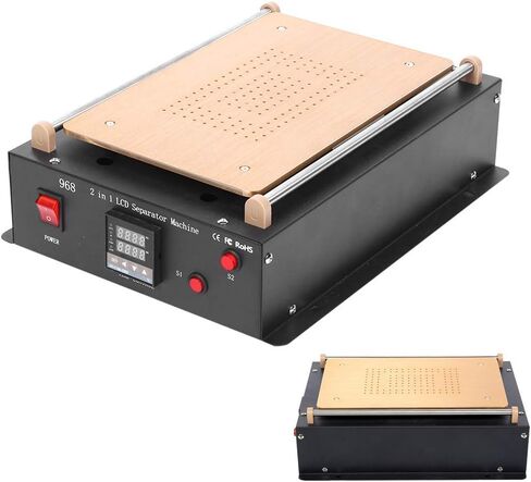 آلة فصل شاشة LCD من Eboxer، آلة فصل إصلاح الشاشة، فاصل إزالة شاشة LCD تعمل باللمس، مضخة تفريغ مدمجة، لشاشة LCD للهاتف مقاس 14 بوصة وأقل in Kuwait