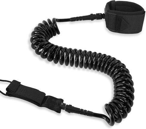 10ft Surfboard Leash 7MM,SUP Leash Retractable,Surfing Ankle Lanyard for Kayak,Longboards,Stand up Paddle Board Accessories in Saudi Arabia