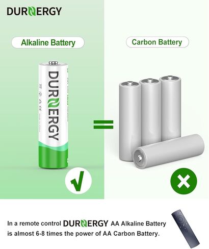 DURNERGY AA Battery 100 Pack, Double A Battery 10-Year Shelf Life, Double AA Batteries 2800mAh for Clock, Piles AA, LR6 Alkaline Double A Batteries in Saudi Arabia