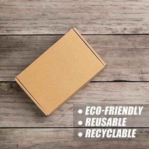 60 Pack Small Shipping Boxes, 6x4x3 Inches Corrugated Cardboard Shipping Boxes for Packaging Small Business, Brown Mailing Boxes in Kuwait
