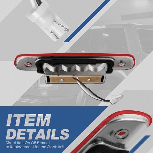 Auto Dynasty Red Housing LED 3rd Third High Mount Rear Brake Light Stop Lamp Compatible with Jeep Grand Cherokee WJ 99-04 in Saudi Arabia