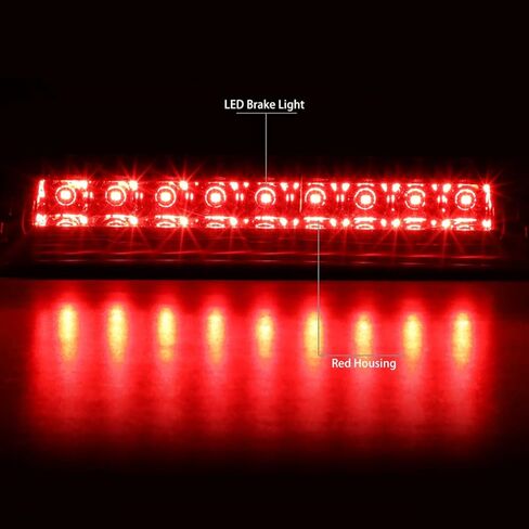DNA MOTORING 3BL-HRID06-LED-RD عدسة حمراء LED ضوء الفرامل الذيل الثالث [متوافق مع 06-14 Honda Ridgeline] in Kuwait