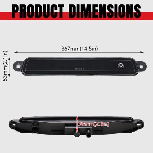 HAKA TOUGH LED Third Brake Light for Nissan Armada 2005-2015 Accessories,Smoked High Mount Rear Third Tail Lights for Infiniti 2004-2010 QX56,Replace OEM#26590-7S000. in Saudi Arabia