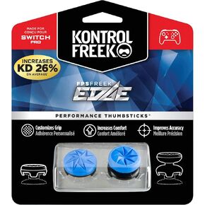 KontrolFreek FPS Freek Edge لوحدة تحكم نينتندو سويتش برو | عصا التحكم للأداء | 1 محدب مرتفع الارتفاع، 1 محدب منخفض الارتفاع | أزرق in Saudi Arabia