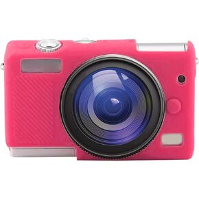Camera Case for Canon EOS M200/M100, Fullbody Soft Silicone Protective Cover Housing Rubber Shockproof Dustproof Body Skin for Canon EOS M200/M100 Digital SLR Camera Bag Pink in Kuwait