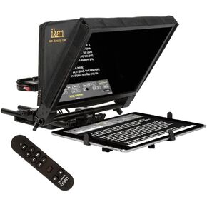 Ikan 22-inch Elite Universal Large Tablet Teleprompter for Surface Pro & iPad Pro, Beam Splitter 70/30 Glass w/Remote (PT-Elite-PRO-RC) - Black in Saudi Arabia