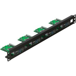 UCTRONICS 1U Raspberry Pi Rack Mount, Heavy-Duty 2mm Carbon Steel 19" Rackmount, Supports 1–4 Raspberry Pi 5/4B/3B+, with Keystone Slots for Cluster & Server Setup in Saudi Arabia