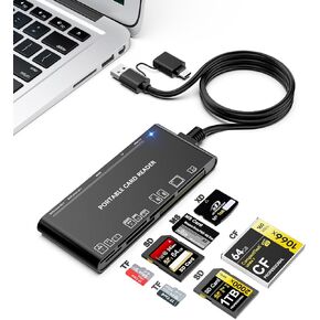 Multi Card Reader for SD,CF,Micro SD,XD,MS Cards, 7-in-1 Camera Card Reader in Saudi Arabia