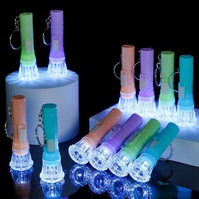 PROLOSO Mini Flashlight Keychains for Kids Toy Flashlights Bulk Assorted Colors Torch Key Rings Hiking Camping Party Favors 50 Pcs in Kuwait