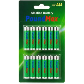 PoundMax AAA Long Lasting Alkaline Batteries, 12 Pack, 1.5 Volt, High-Performance Alkaline Batteries, Long Lasting Power for Household Devices, Office Electronics, Toys, Flashlights & More in Saudi Arabia