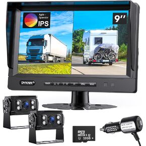 Wired Backup Camera System, 9" 1080P IPS Monitor & 2 Rear View Camera in Saudi Arabia