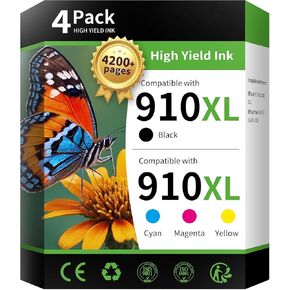 INK4U 910XL Ink Cartridges Combo Pack Replacement for HP 910XL (4 Pack) in Kuwait