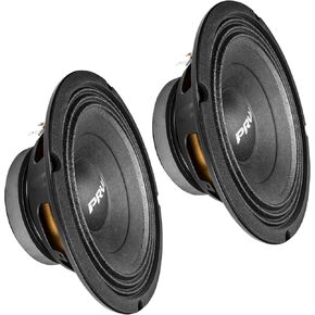 PRV AUDIO 8 Inch Midbass Speaker 8MB450-4 v2, 450 Watts, 4 Ohm, 2 in Voice Coil, Loudspeaker for High Output Pro/Car Sound System (2 Speakers) Bundle in Saudi Arabia