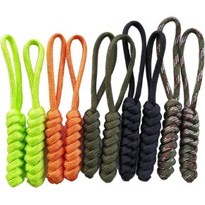Paracord Zipper Pull 4" Knife Lanyards Keychain Backpack Lanyards Pull Hand Woven Pull Cord Zipper 10 Set in Saudi Arabia