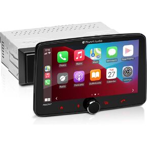 Planet Audio P80CPAP Car Stereo - Apple CarPlay, Android Auto - Single Din, 8 Inch Touchscreen, Bluetooth, No CD DVD Player, AM/FM Radio Receiver, USB in Kuwait