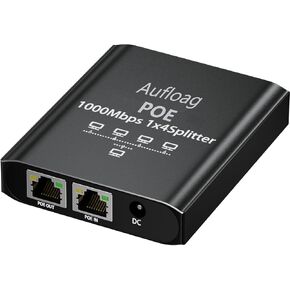 مفتاح عبور Gigabit PoE، مقسم وموسع PoE 1 في 4، IEEE 802.3af/at/bt، 90 وات، 1000 ميجابت في الثانية، لكاميرا IP، نقطة الوصول، هاتف VoIP، NVR، Din Rail والتركيب على الحائط in Kuwait