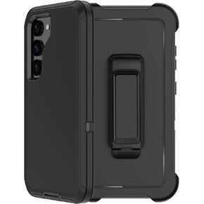 for Samsung Galaxy S23 Plus Case with Belt Clip Holster, 2 x Screen Protector, [Military Grade Protection] Heavy Duty Full Body Shockproof Rugged Protective Cover for Samsung S23 Plus 5G (Orange) in Saudi Arabia