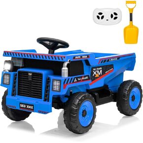 Parent Remote Control 12V Electric Ride-on Dump Truck for Kids, with Dump Bed, Shovel, Bluetooth Music & LED Lights, Construction Toy Car Gift for Toddlers Boys Girls 3-5 Years in Saudi Arabia