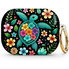 Compatible with AirPod Pro 3 Gen Case Cover 2025, Protective Hard Skin with Gold Keychain, Cute Cover for Women - Pumpkin Leaf Bow Autumn in Kuwait