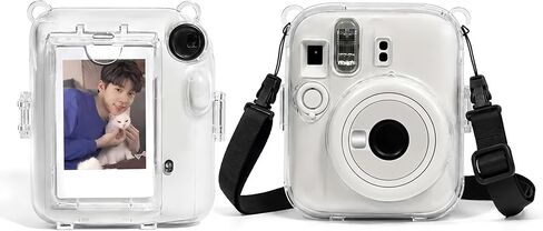 Clear Camera Case for Fujifilm Instax Mini 13, Hard PC Shell with Stickers in Kuwait