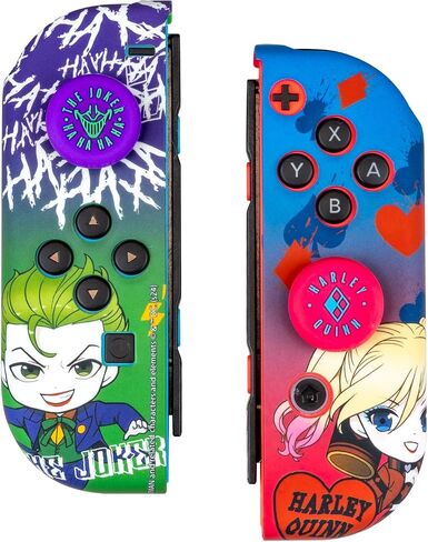 FRTEC – Combo Pack Switch Joker and Harley Quinn, Compatible with Switch and OLED, Grips Protectors, Customization, Easy to Install in Saudi Arabia