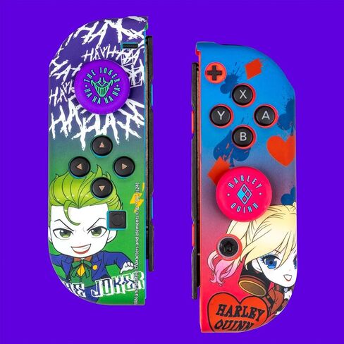 FRTEC – Combo Pack Switch Joker and Harley Quinn, Compatible with Switch and OLED, Grips Protectors, Customization, Easy to Install in Saudi Arabia