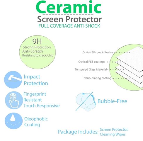 KIQ Ceramic Screen Protector for iPad 8th 7th Generation Compatible (10.2 Inch iPad 8/7 gen 2020 2019) in Saudi Arabia