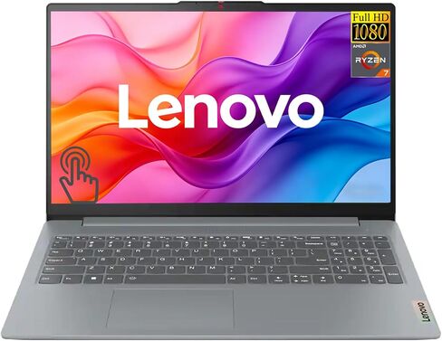 IdeaPad Slim 3 15.6" FHD IPS Touchscreen Reliable & Portable Laptop for Daily Work & Study by Lenovo, AMD Ryzen 7 5825U, 16GB RAM|512GB SSD, Windows 11, Fast Charge/Privacy Camera, Wi-Fi 6, Copilot AI in Saudi Arabia