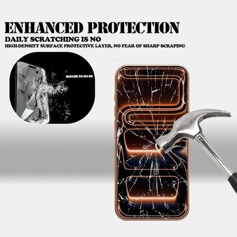Screen Protector For iPhone17Pro Tempered Glass 2-Pack Camera Lens Protector Film 2-Pack With Easy Alignment Tool in Saudi Arabia