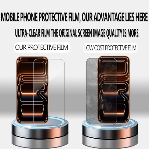 Screen Protector For iPhone17Pro Tempered Glass 2-Pack Camera Lens Protector Film 2-Pack With Easy Alignment Tool in Saudi Arabia