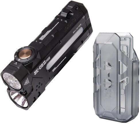 LOOP GEAR SK05 Pro 2 (with A03) 5000LM High Lumen Rechargeable Flashlight, EDC Flat Flash Light with Spot/Flood/Side Light & Strobe,IP68 Waterproof for Camping Hiking Emergency in Saudi Arabia