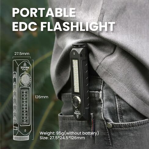 CSTEBOKE Sofirn IF24 2000 Lumens Rechargeable EDC Flat Flashlight in Saudi Arabia