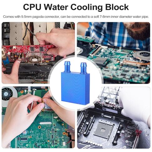 Aluminum Water Cooling Block for CPU, Lateral Port 7-8mm Connector in Saudi Arabia