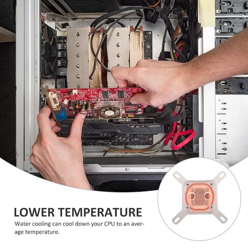 CPU Water Block Cover with Copper Base for Cooling in Saudi Arabia