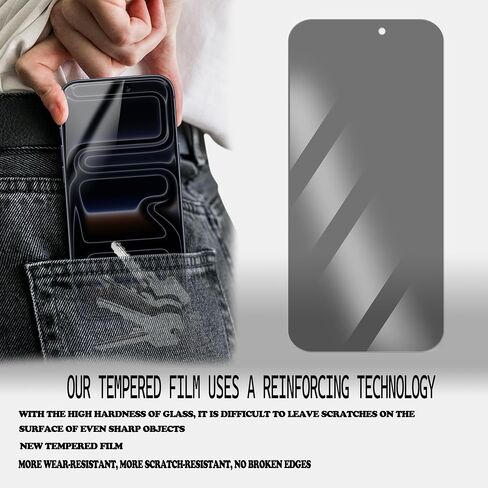[2-2 Pack Privacy Screen Protector Designed For iPhone17Promax Anti Spy Private Tempered Glass Film 2-Pack Camera Lens Protector Film 2-Pack Easy Alignment Tool in Saudi Arabia